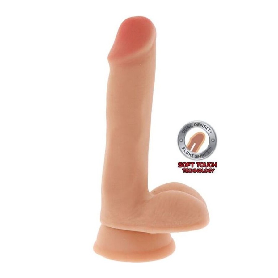 GET REAL - GODE DOUBLE DENSITÉ 17 CM BALLES PEAU